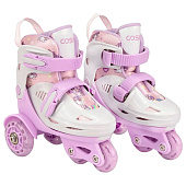 Роликовые коньки Cosmoride Honey 31-34р бело-фиолетовые 1